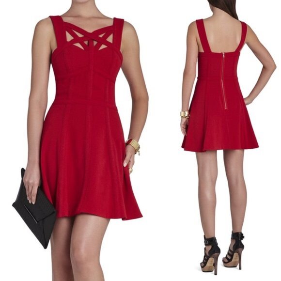 BCBG Yasmika Dress in Red - Picture 1 of 5